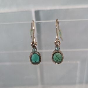 Elegant Green Drop Earrings